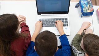 Schulkinder nutzen einen Computer im Unterricht. Die Digitalisierung des Unterrichts soll im neuen "Zentrum für Digitale Bildung" in Tübingen erforscht werden.