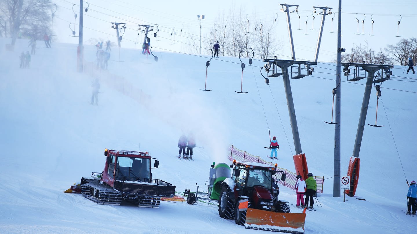 Winterbetrieb am Skilift Donnstetten