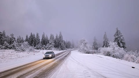 Schnee Schwarzwaldhochstraße Dezember 2022