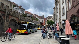 Busstau in Tübingen