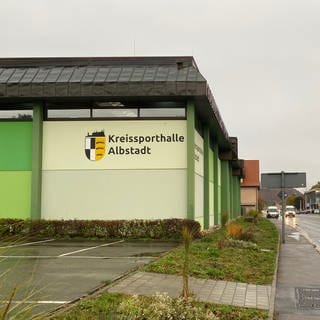 Außenaufnahme der Kreissporthalle in Albstadt-Ebingen