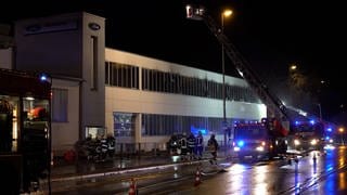 Brand in einem Reutlinger Autohaus