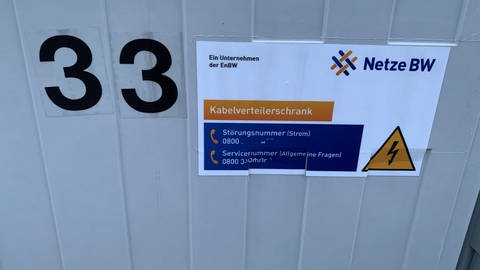 Ein Verteilerkasten der Netze BW in Horb-Bildechingen im Kreis Freudenstadt
