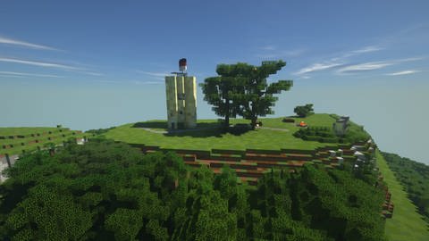 Natürlich auch in Minecraft zu finden: der Reutlinger Hausberg, die Achalm.