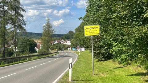 Michael Jung beim dritten Olympia-Empfang der Stadt Horb. Er wird begrüßt von 300 bis 400 jubelnden Horberinnen und Horbern. 