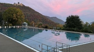 Herbsteinbruch im Freibad in Bad Urach