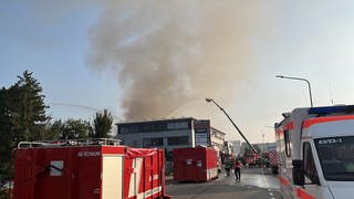 Brand einer Lagerhalle in Reutlingen