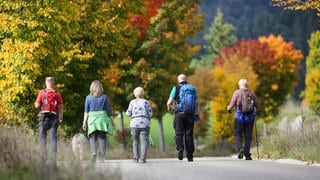 Wanderer im Biosphärengebiet Schwäbische Alb