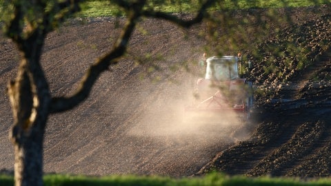 Ein Bauer bearbeitet in Hohenfels bei Überlingen seinen Acker. Laut einer Studie aus Tübingen kann der Klimawandel für mehr Gifte im Boden sorgen.