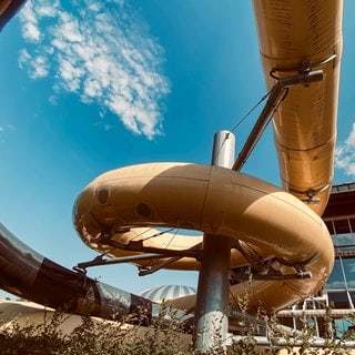 Wasserrutsche im Panoramabad in Freudenstadt