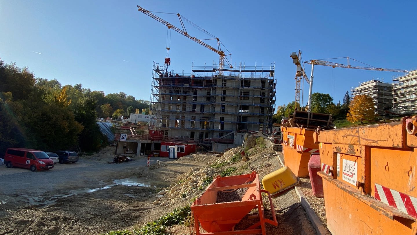 Die Baustelle einer Baugemeinschaft am Ulmer Safranberg: Ulms Bodenvorratspolitik macht sich bezahlt