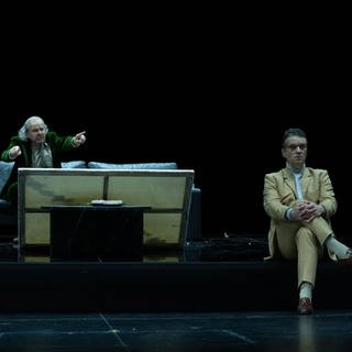 Die drei Schauspieler auf der Bühne