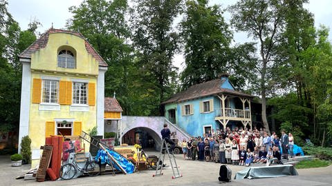 150 Ehrenamtliche spielen in dem Stück "Der Raub der Sabinerinnen" im Naturtheater Heidenheim mit.