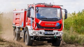 Ein Löschfahrzeug von Magirus während der Firemobil-Leistungsschau in Welzow: Die Feuerwehrsparte steht unter Druck. Auch bei dem Ulmer Feuerwehrfahrzeug-Hersteller wird nach Strategien gesucht.