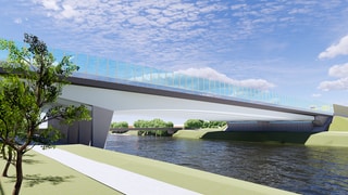 So soll sie aussehen: die neue Adenauerbrücke über die Donau zwischen Ulm und Neu-Ulm.