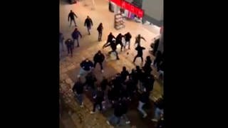 Ausschreitungen zwischen Fans in der Heidenheimer Innenstadt vor dem Bundesligaspiel zwischen Heidenheim und Freiburg. 