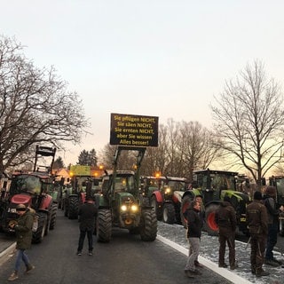 Zum Besuch von Bundeslandwirtschaftsminister Özdemir in Ellwangen werden 1.000 Landwirte erwartet. Seit dem frühen Mittwochmorgen blockieren Traktoren den Verkehr im Stadtgebiet.