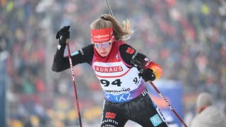 Julia Tannheimer bei ihrem Weltcup-Debüt in Ruhpolding.