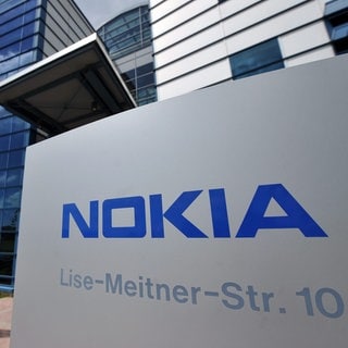 Der Eingang des Nokia-Standorts in Ulm in 2012