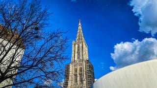 Besucherinnen und Besucher können den Ulmer Münsterturm voraussichtlich ab dem 1. Mai wieder bis zu einer Höhe von 102 Meter besteigen. 