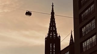 Ulmer Münster in einem düsteren Licht nach einem Gewitter