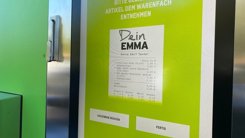 Die Quittung sieht aus wie im Supermarkt und kann auch ausgedruckt werden.