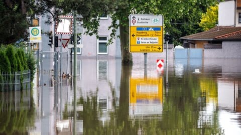 In Günzburg war es vor allem die Günz, die das Hochwasser und viele Schäden verursachte.