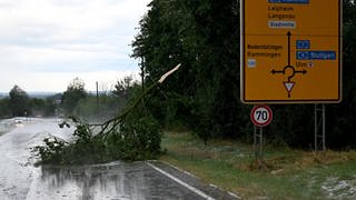 Eine Gewitterfront zog am Mittwochabend über den Alb-Donau-Kreis - besonders betroffen war die Stadt Langenau.