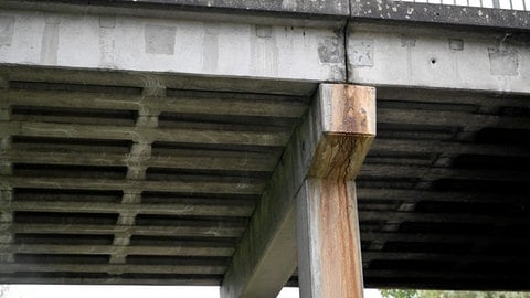 Rost an einer Brücke: In der Brücke ist laut der Stadt Blaustein Spannstahl verbaut - dasselbe Material, das auch in der teilweise eingestürzten Carolabrücke in Dresden verbaut war.