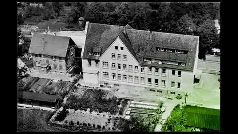 Ein Foto aus vergangenen Tagen: Das Krankenhaus Lauchheim mit der "Grünen Baracke", mittlerweile ist alles abgerissen