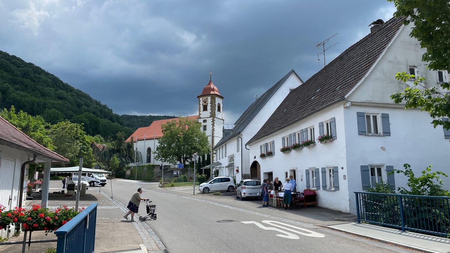 Die beschauliche Ortsmitte von Lautern (Heubach) im Ostalbkreis. Das Dorf ist unter den Finalisten im Wettbewerb 