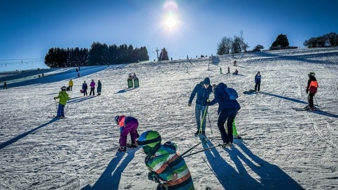 Der Hang des Skilifts Halde in Westerheim. 