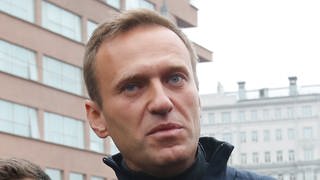 Der russische Oppositionspolitiker Alexej Nawalny bei einer Kundgebung in Moskau