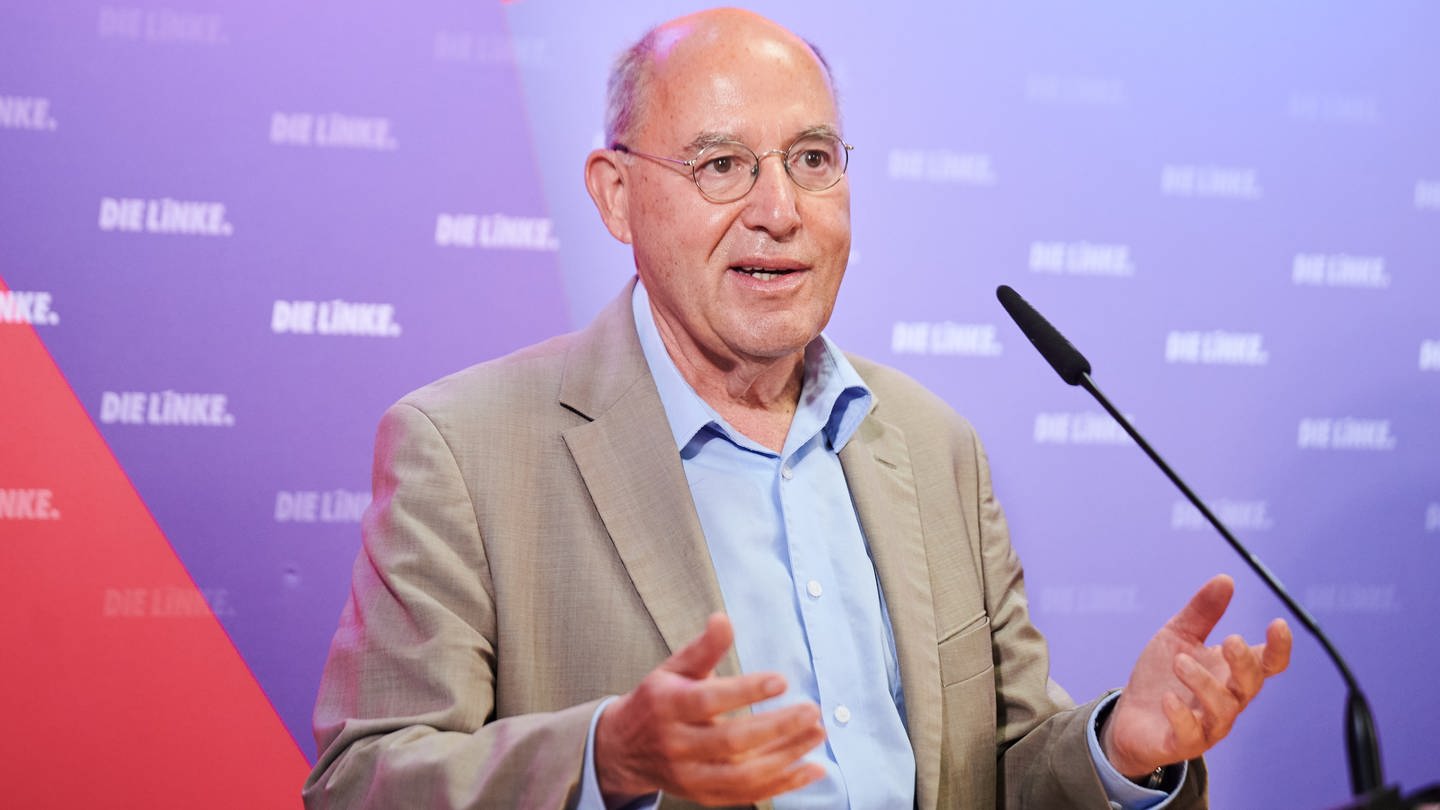 Der Linken-Politiker Gregor Gysi bei einer Pressekonferenz