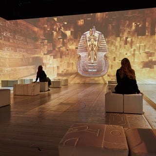 Blick in die immersive Ausstellung "Tutanchamun".