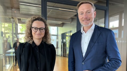 Lissy Kaufmann, ARD Hauptstadtkorrespondentin und Christian Lindner, Bundesminister für Finanzen