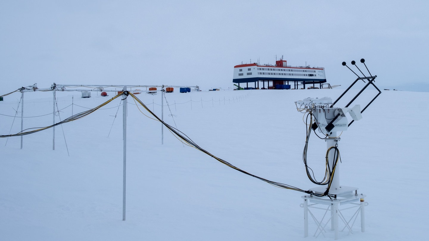 Wettermessungen an der deutschen Polarforschungsstation Neumayer III in der Antarktis - wichtig für die Klimaforschung