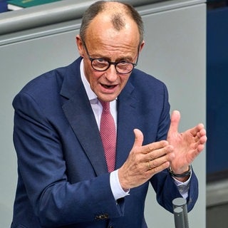 CDU-Chef Friedrich Merz bei einer Rede im Bundestag.