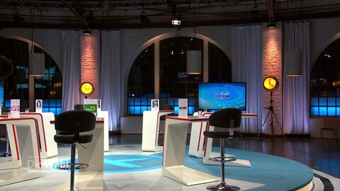Noch sind die Stühle in der Lokhalle leer. Ab 20:15 Uhr diskutieren hier die Spitzenkandidaten der aussichtsreichsten Parteien bei der Landtagswahl in Rheinland-Pfalz.