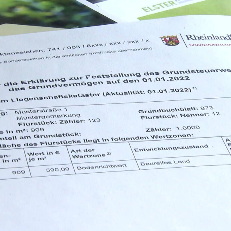 Grundsteuererklärung In RLP: Frist Zur Abgabe Endet - SWR Aktuell