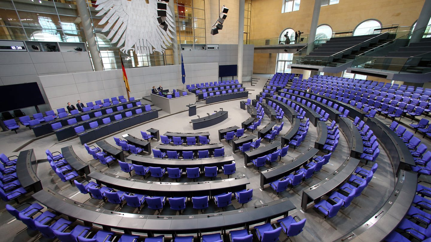 Der leere Bundestag in Berlin