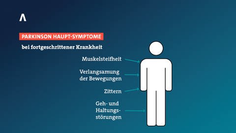 Haupt-Symptome bei Parkinson