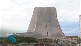 Alter Kühlturm des Atomkraftwerkes in Mühlheim-Kärlich