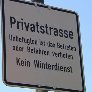 Schild Privatstrasse in Zweibrücken