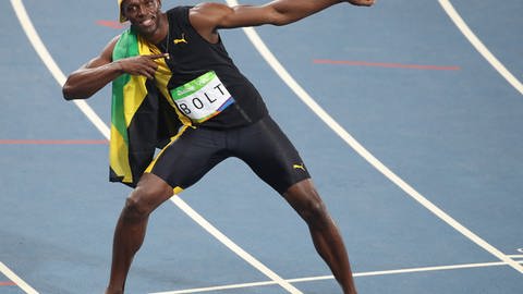 Usain Bolt in Siegerpose