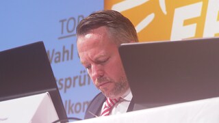 Stephan Wefelscheid, der im Amt bestätigte Landesvorsitzende der Freien Wähler in Rheinland-Pfalz 