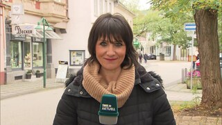 Alexandra Dietz aus dem Studio Kaiserslautern beim Runden Tisch in Kusel zur Flüchtlingssituation.