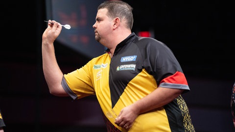 Gabriel Clemens bei der Darts-EM