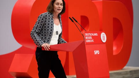 Katarina Barley hält Rede auf SPD-Bundesparteitag