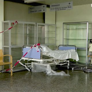 Abgesperrtes Krankenzimmer